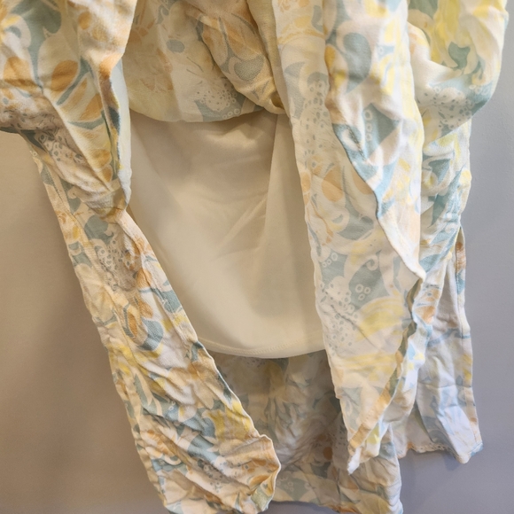 BP. Nordstrom NWT Teal Ivory Zel Floral Halter Slipdress - Picture 7 of 11